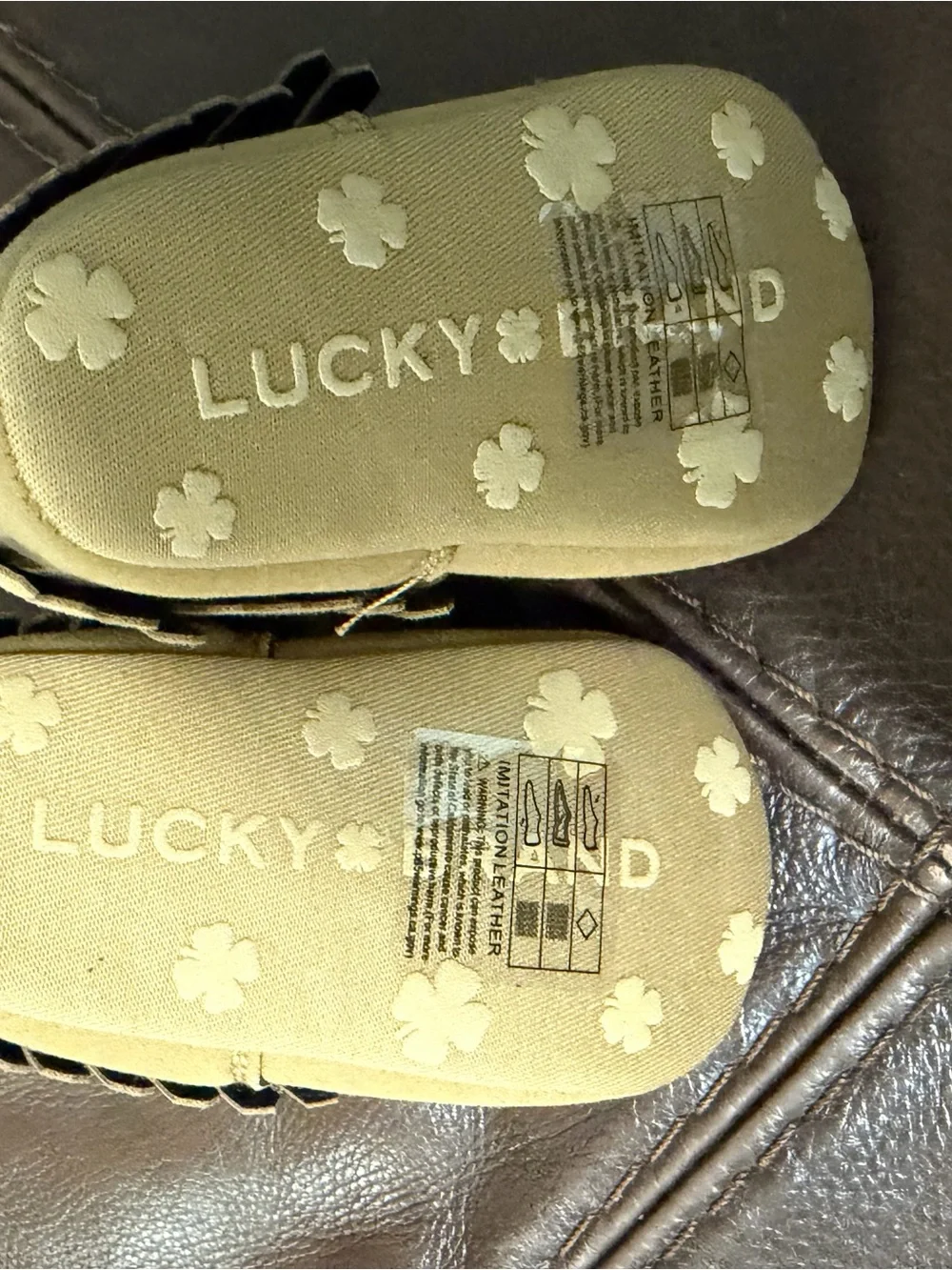 Lucky Brand NWT!!  Bow Accent Suede Moccasin Loafers - Camel size 3 (6-9m).….116